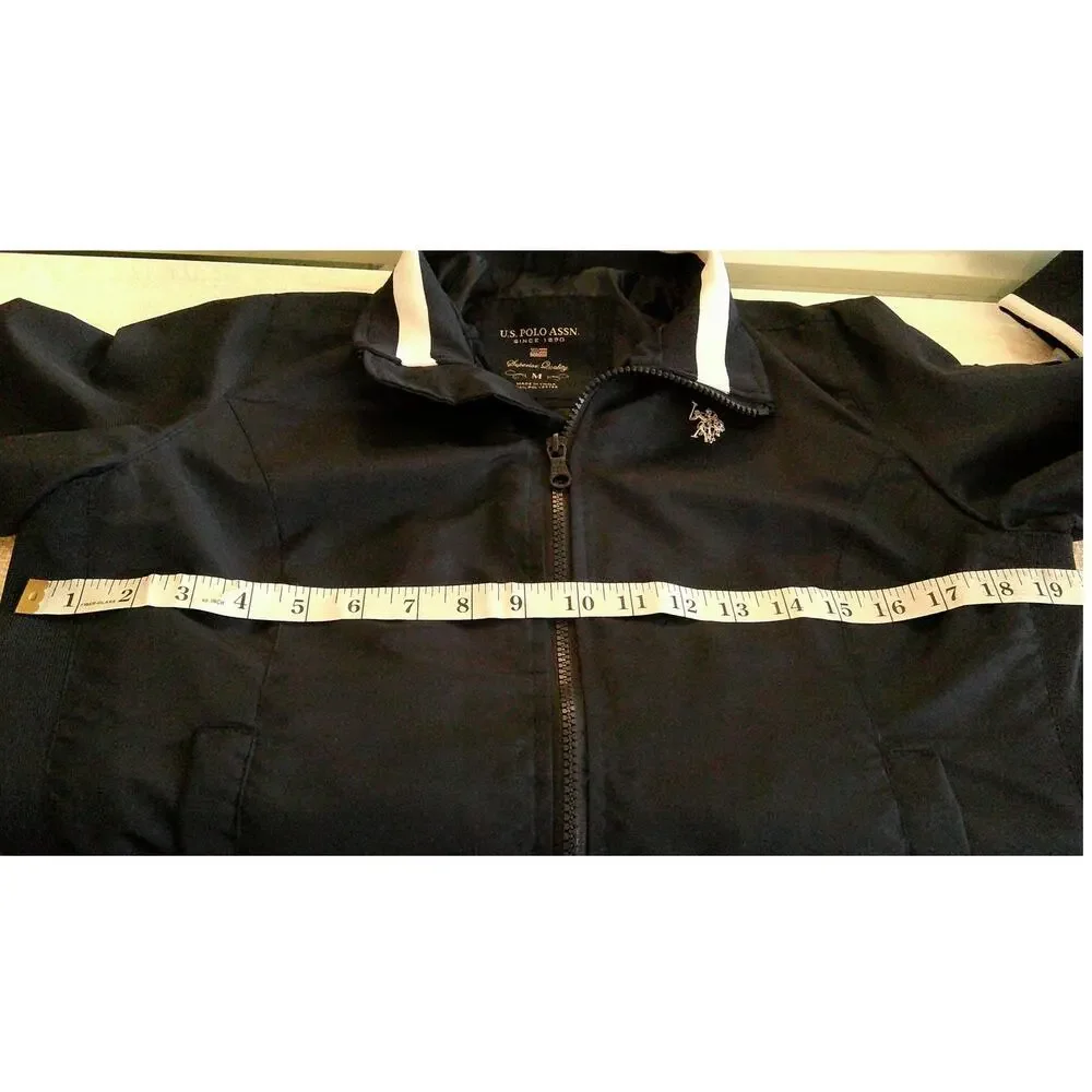 US Polo Assn Boys Navy Blue Windbreaker Jacket-Youth Size Medium